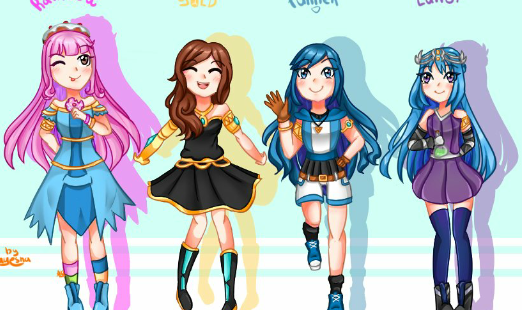 itsfunneh pink firls haired