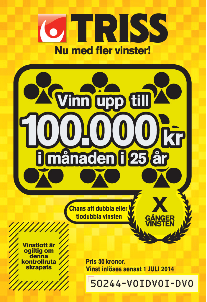 Hur mycket kommer du vinna på triss?