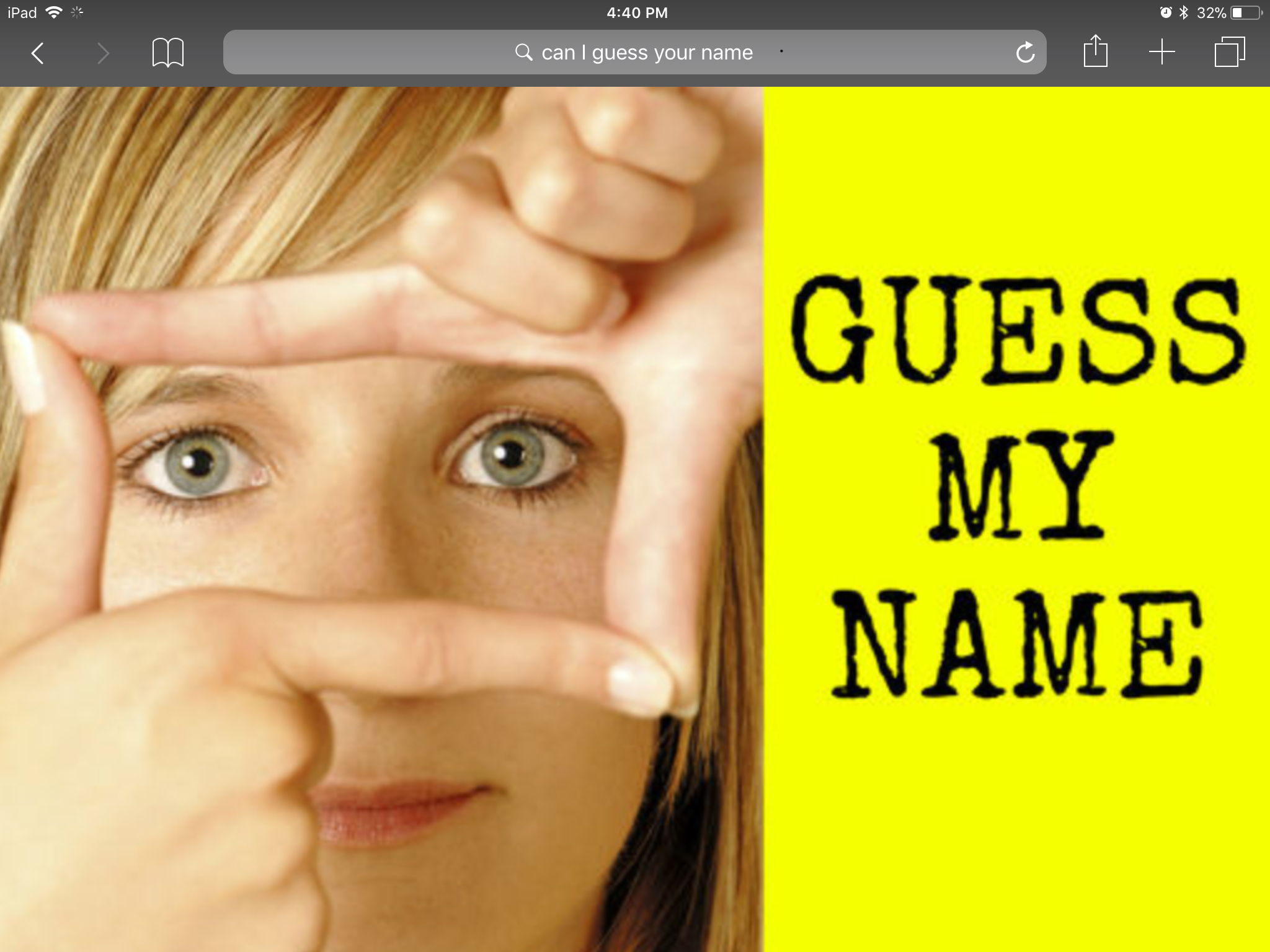 Can I guess your name?