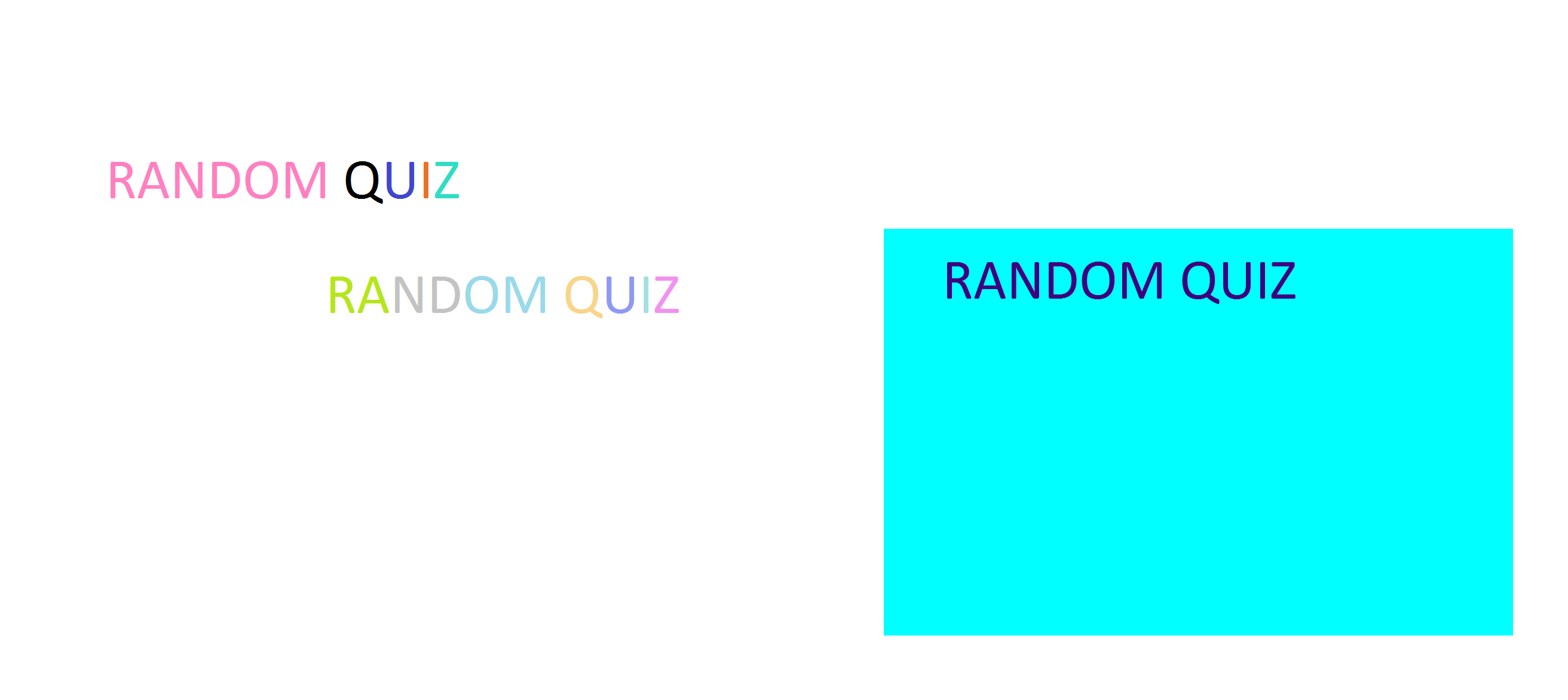 RANDOM QUIZ