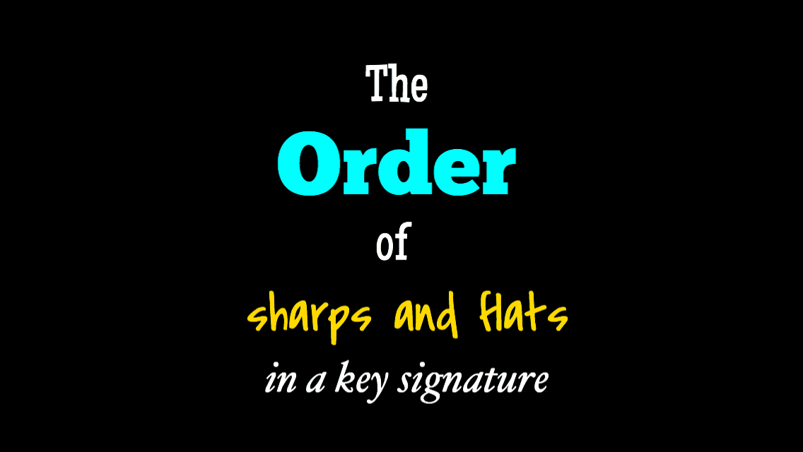 The Order of Sharps & Flats in a Key Signature
