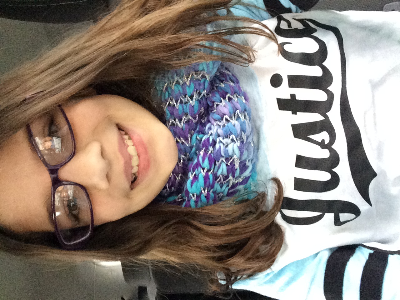 The scarf or my hair