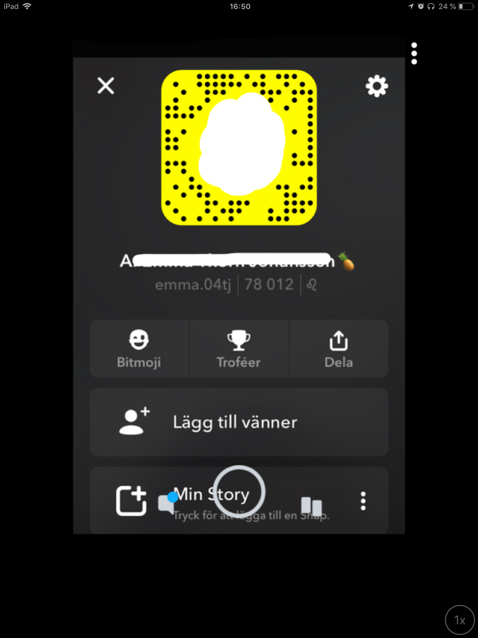 Om du vill ha min snap så kom in!