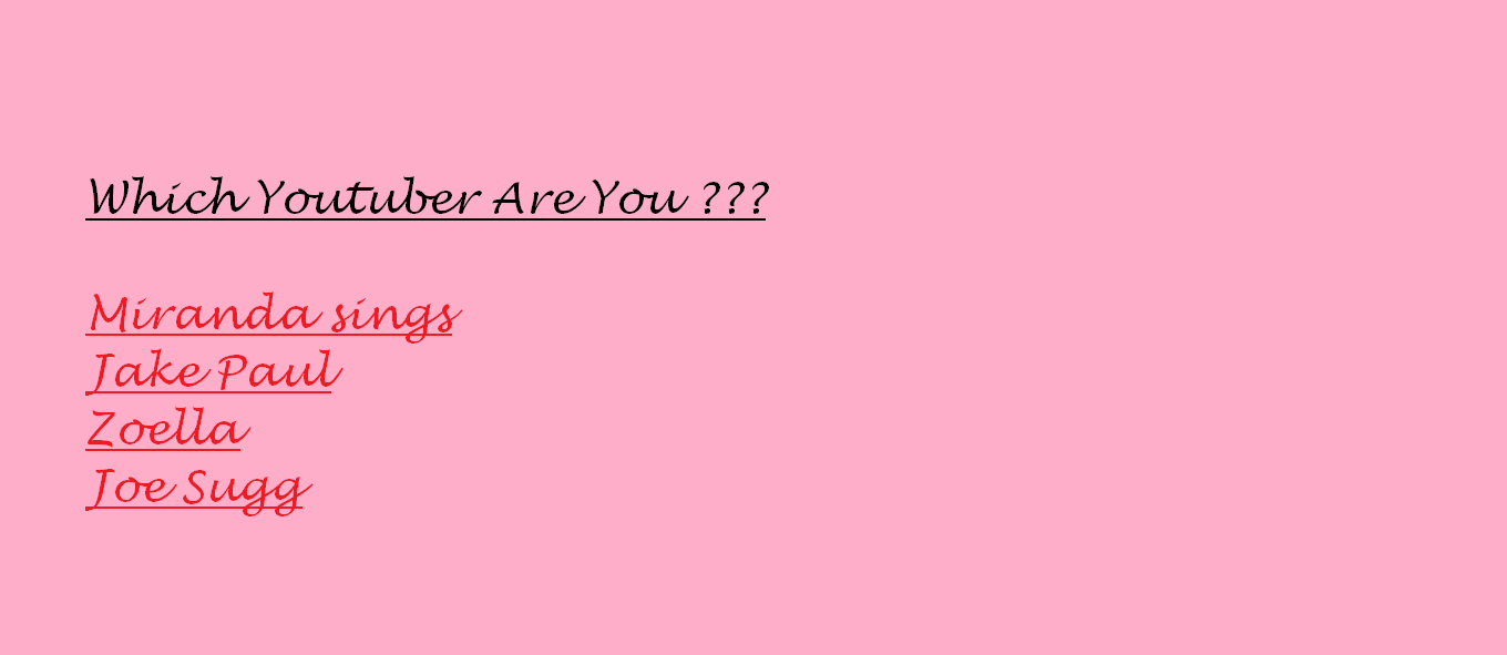 Which Youtuber Are You ??