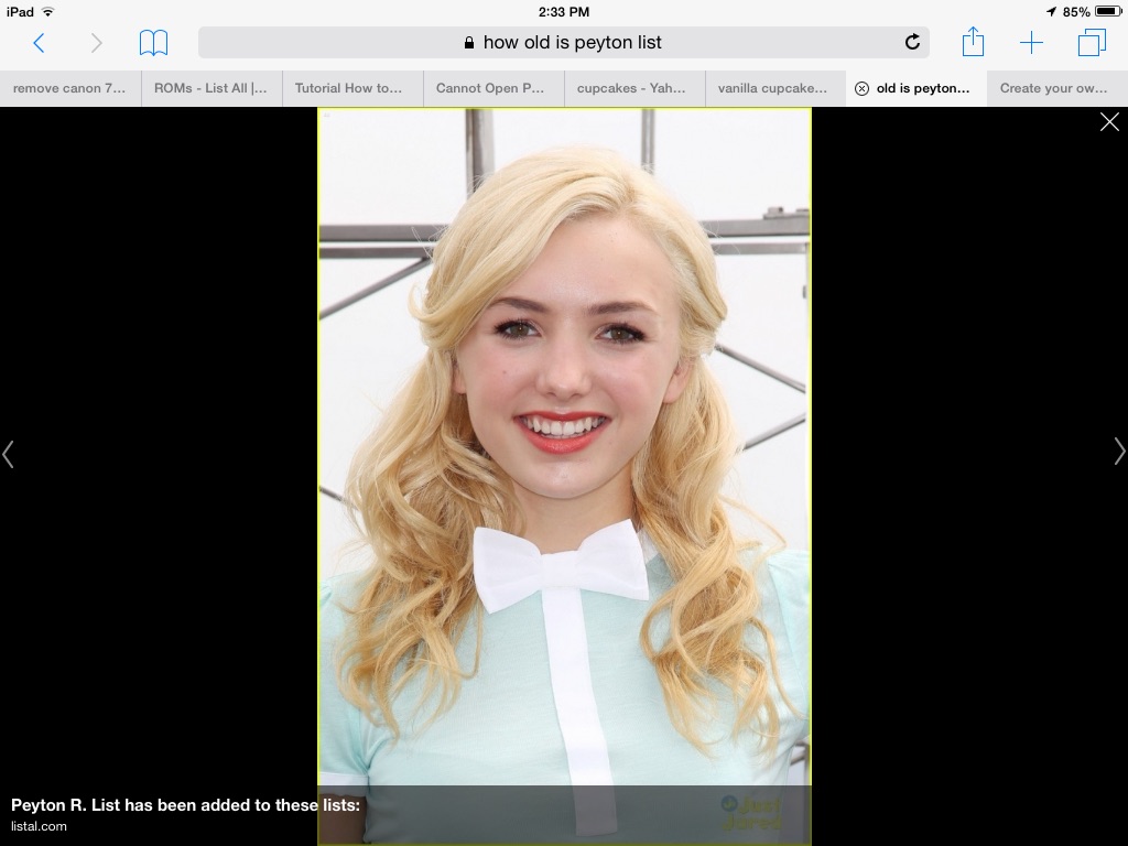 Are you good for Peyton List (boys only)