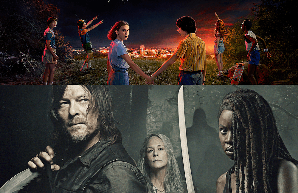 stranger thing,the walking dead and harry potter