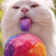 do you like cats eating snowcones